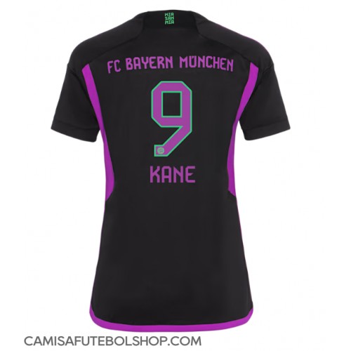 Camisa de time de futebol Bayern Munich Harry Kane #9 Replicas 2º Equipamento Feminina 2023-24 Manga Curta